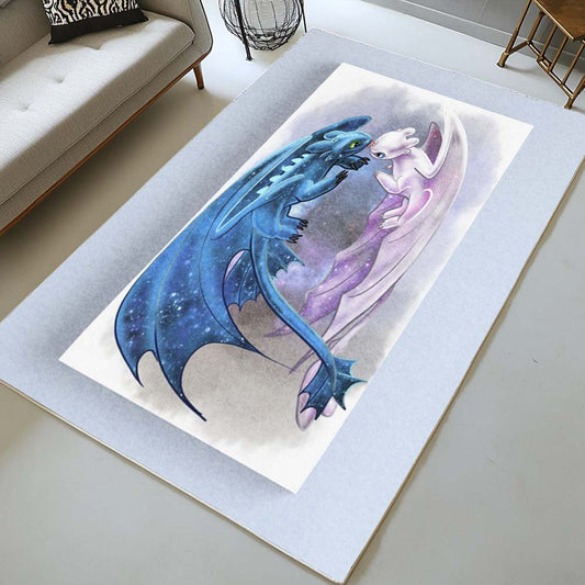 Dragons Toothless and Lightfury 8 Rug
