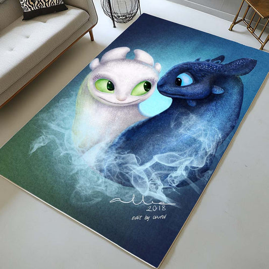 Dragons Toothless and Lightfury 9 Rug