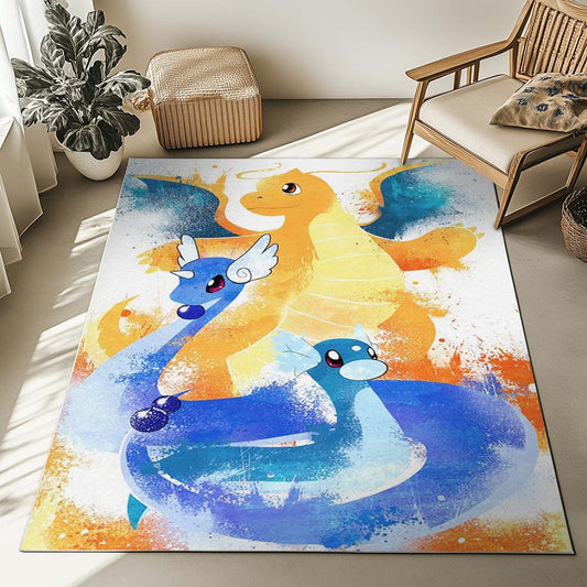 Dratini Dragonair Dragonite Pokemon Rug