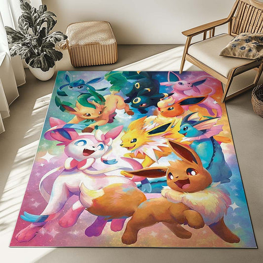 Eevee Evolution Pokemon 10 Rug
