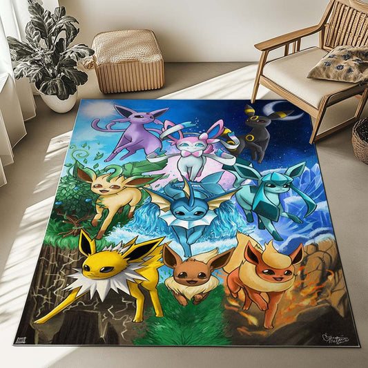 Eevee Evolution Pokemon 12 Rug