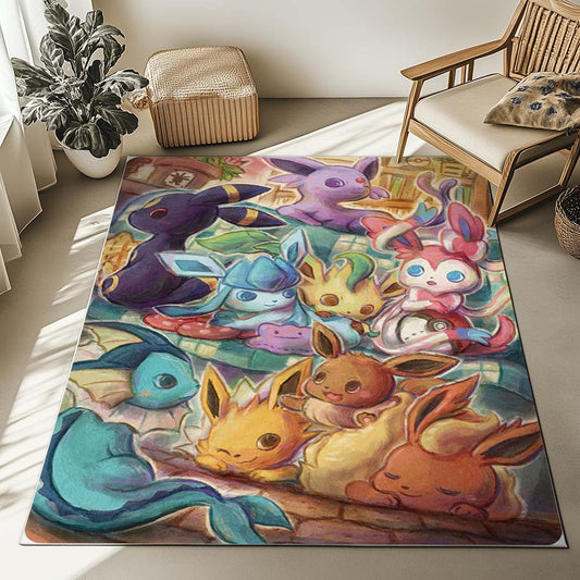 Eevee Evolution Pokemon 7 Rug