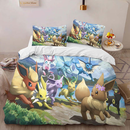 Eevee Evolution Pokemon 8 Duvet Cover 2