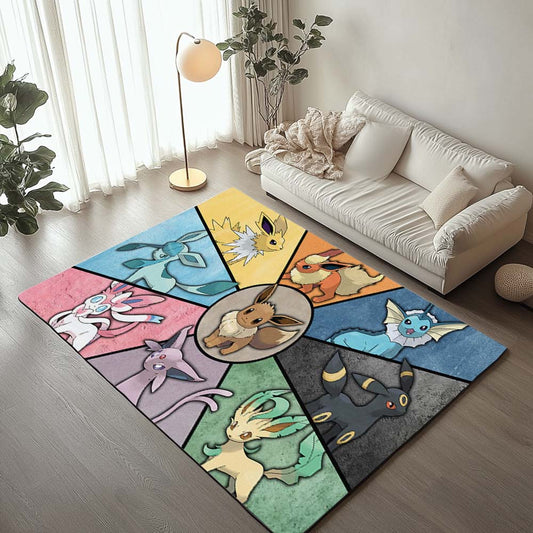 Eevee Evolution Pokemon 9 Rug
