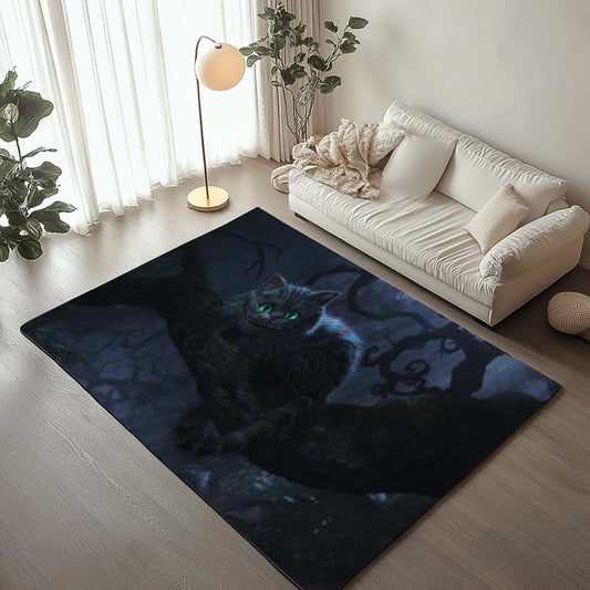 Enchanting Cheshire Cat Alive in Wonderland Rug