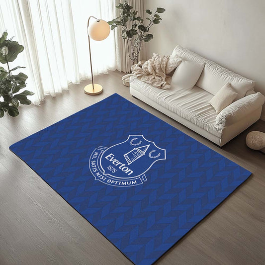Everton FC 1878 Football Team Pattern Blue Rug