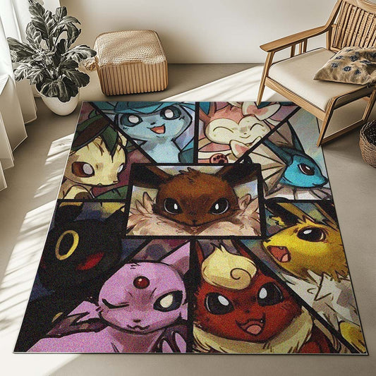 Evolution Pokeball Pokemon 4 Rug