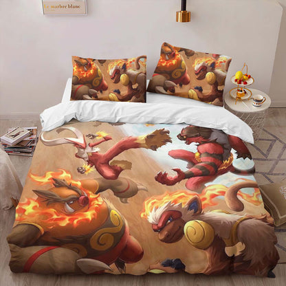 Fire Type Pokemon Duvet Cover 2