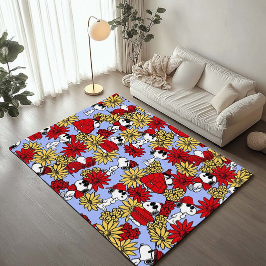 Floral Snoopy Rug