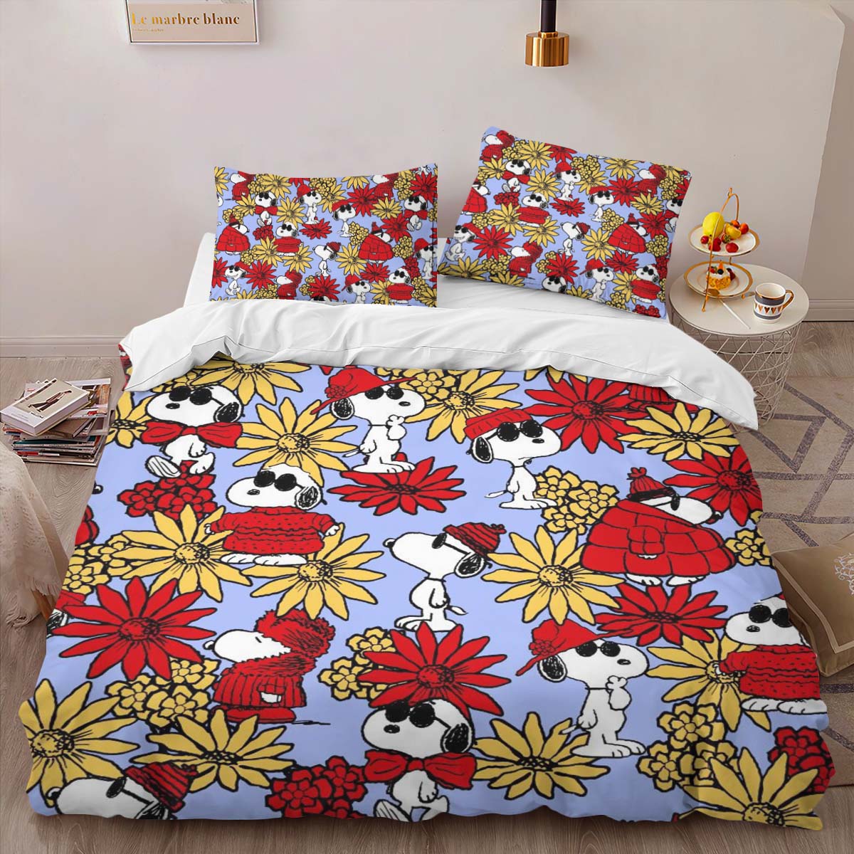 Floral Snoopy Duvet Cover 2