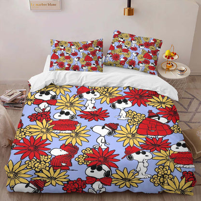 Floral Snoopy Duvet Cover 2