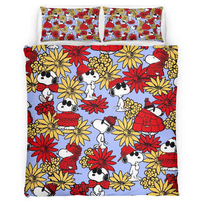 Floral Snoopy Duvet Cover