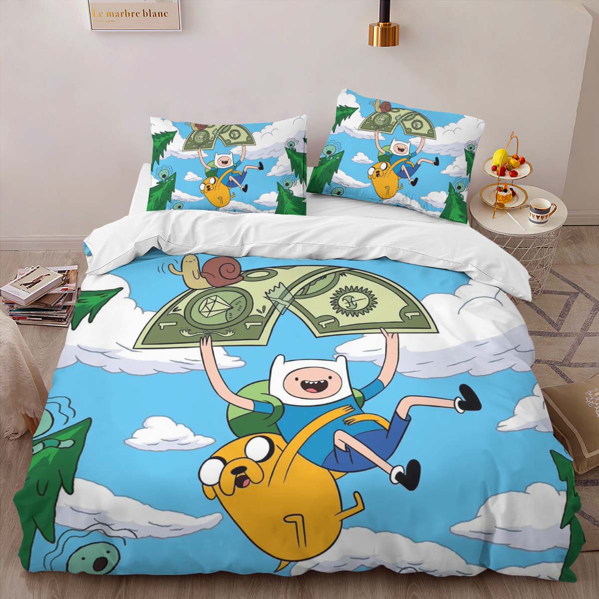 Fortnite Adventure Time Skin Dog and Human Duvet Cover 2