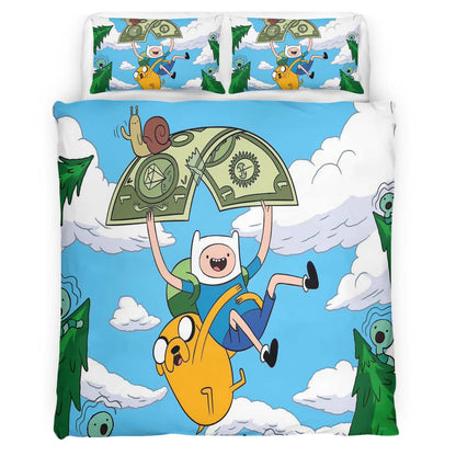 Fortnite Adventure Time Skin Dog and Human Duvet Cover