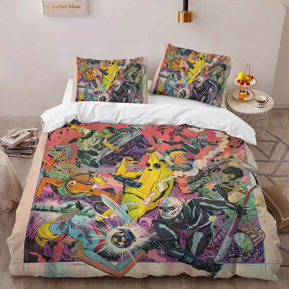 Fortnite All Skin Peely Jonesy Fishstick Skull Troope Lynx Fishstick Duvet Cover 2