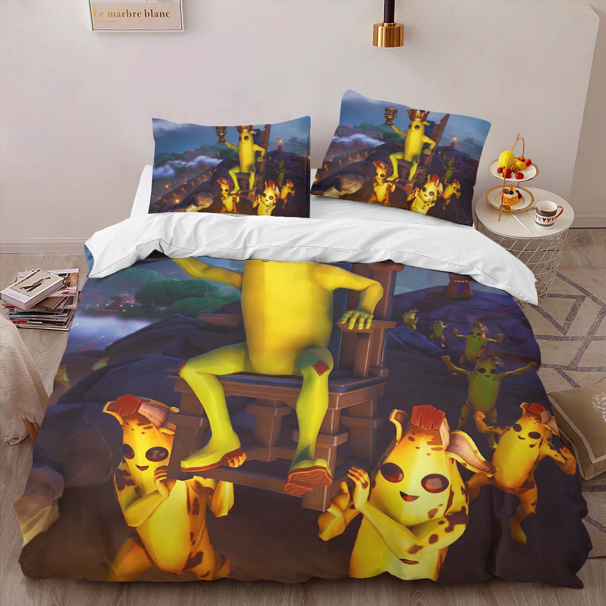 Fortnite Battle Royale Peely The Banana King Duvet Cover 2