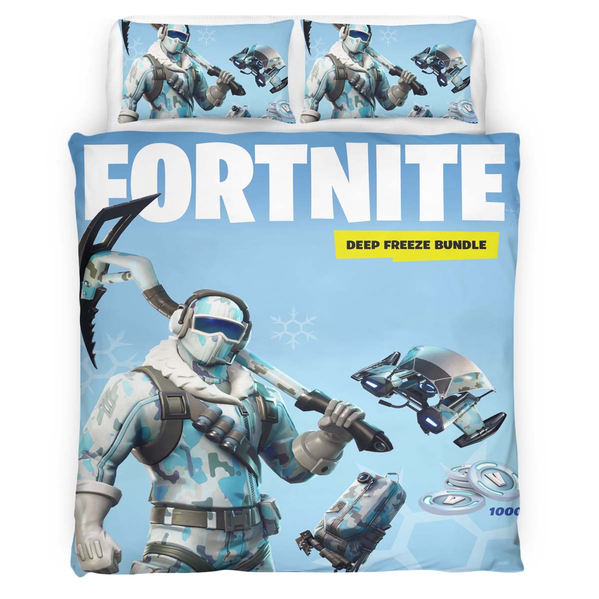 Fortnite Deep Freeze Bundle Duvet Cover