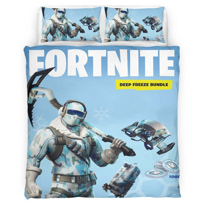 Fortnite Deep Freeze Bundle Duvet Cover