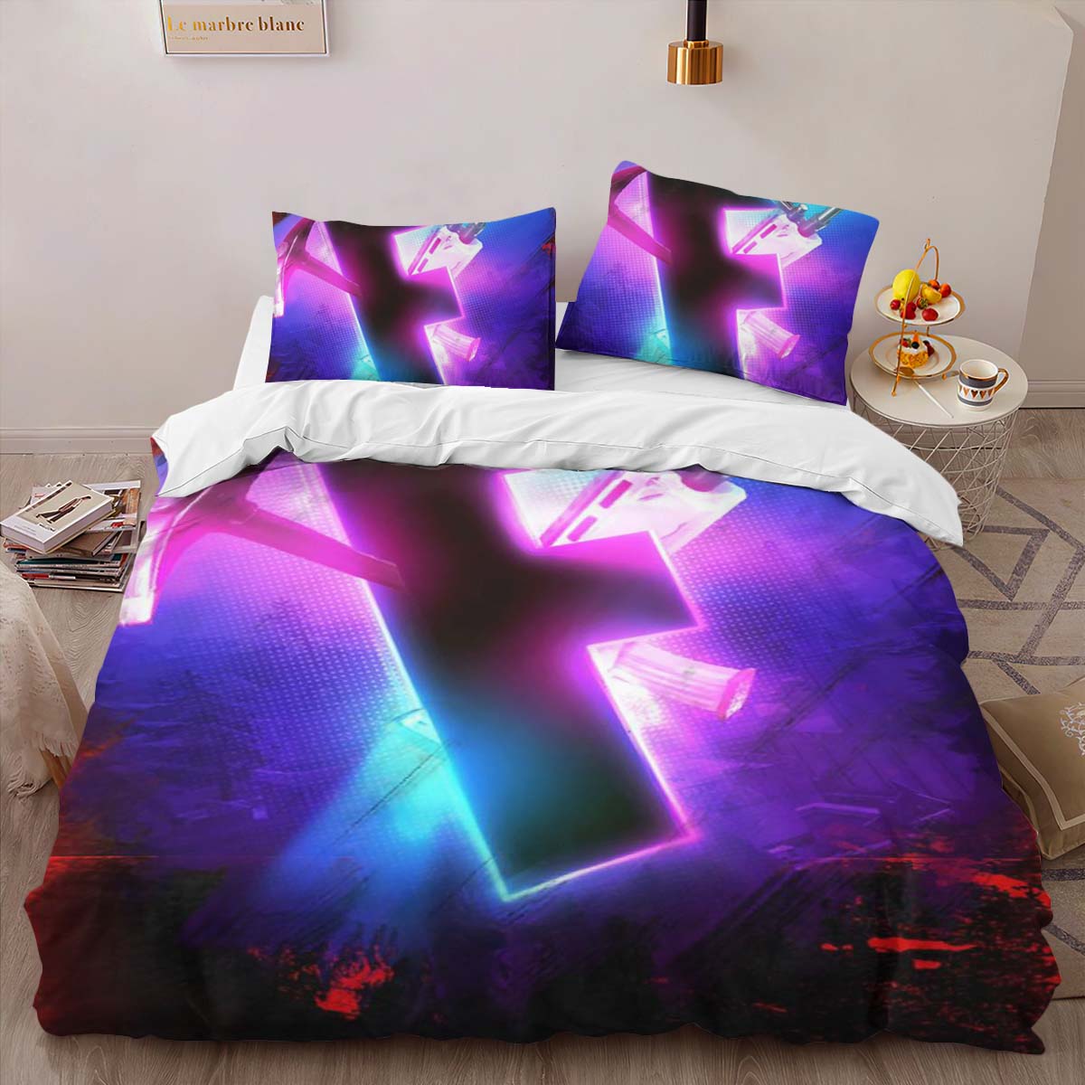 Fortnite Game Room Blood Duvet Cover 2