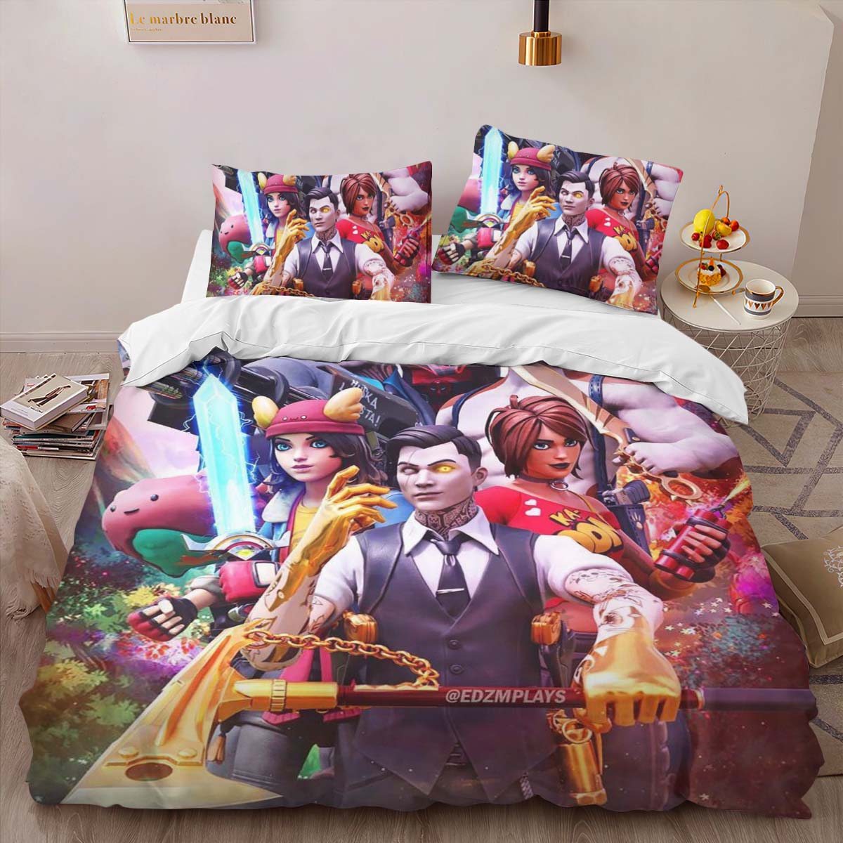Fortnite Skin Summit Seeker Evie Midas Peely Duvet Cover 2