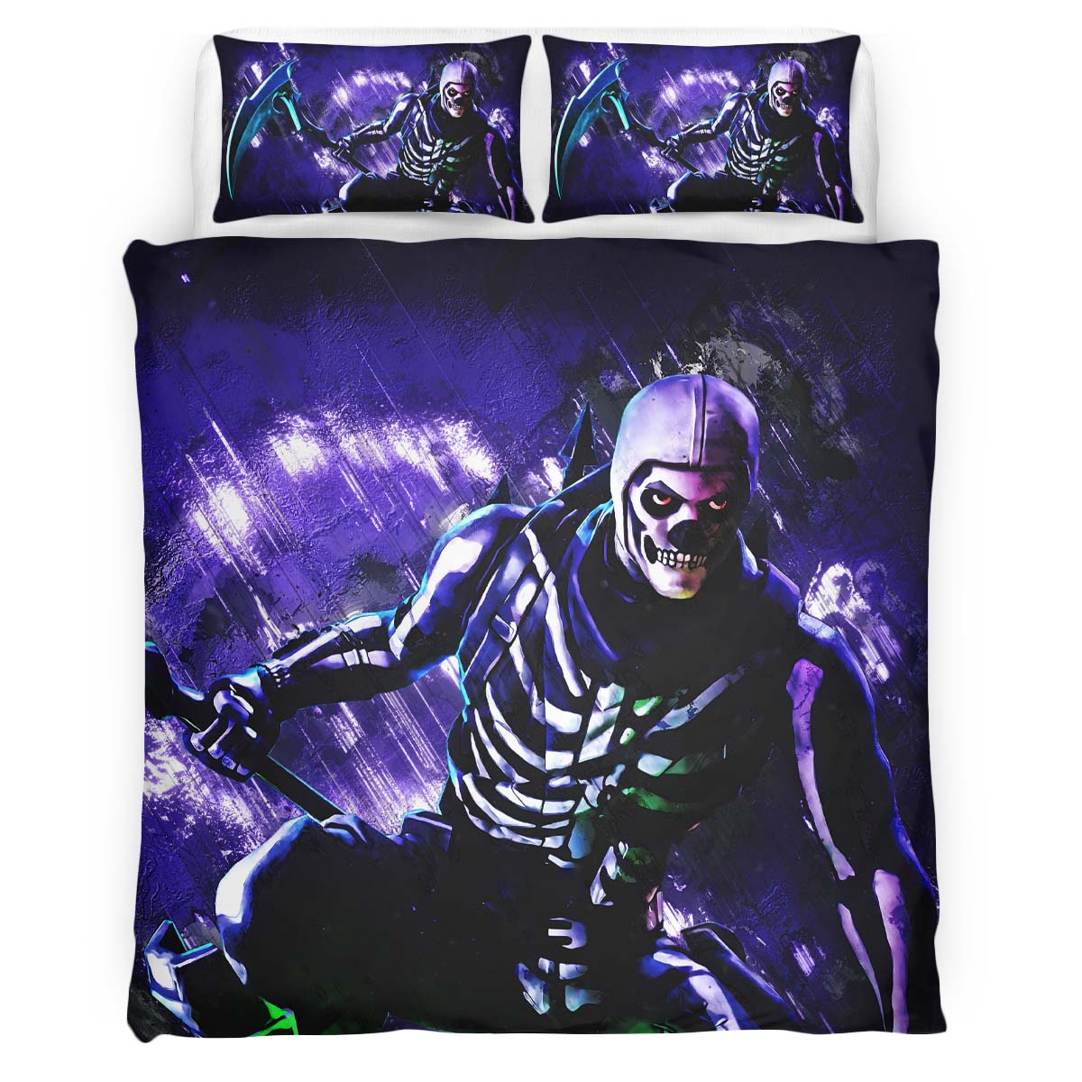 Fortnite Skull Trooper skin 02 Duvet Cover