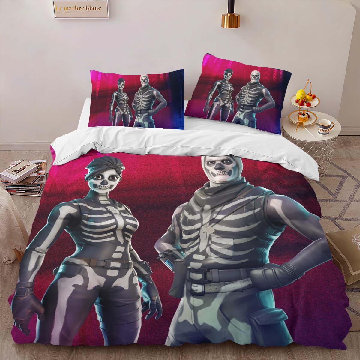 Fortnite Skull Trooper skin 03 Duvet Cover 2