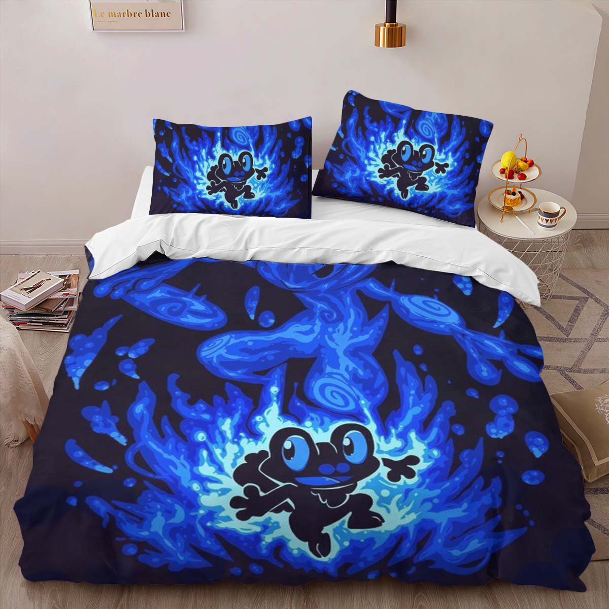 Froakie Greninja Water Pokemon Duvet Cover 2