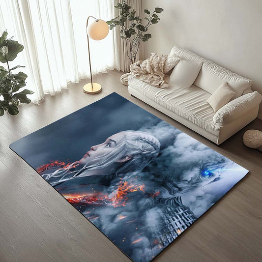 Game of Thrones Daenerys Targaryen Mother of Dragons And White Walker 35 Rug