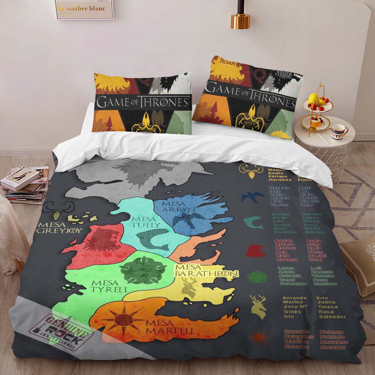 Game of Thrones Houses Map Duvet Cover 2