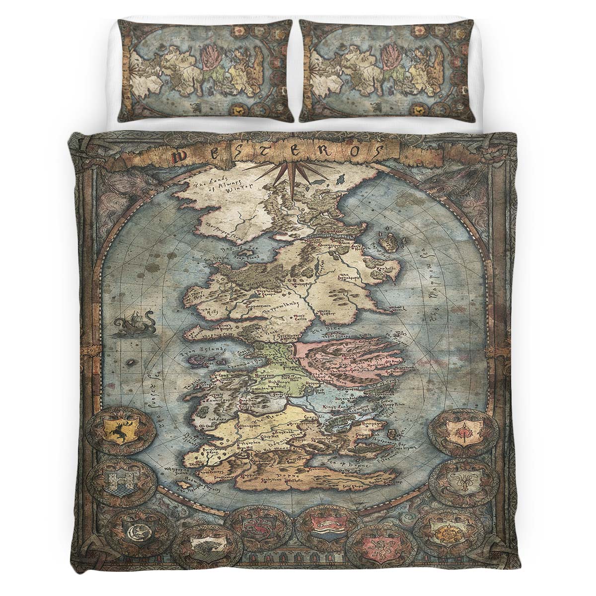 Game of Thrones Map 01 Duvet Cover
