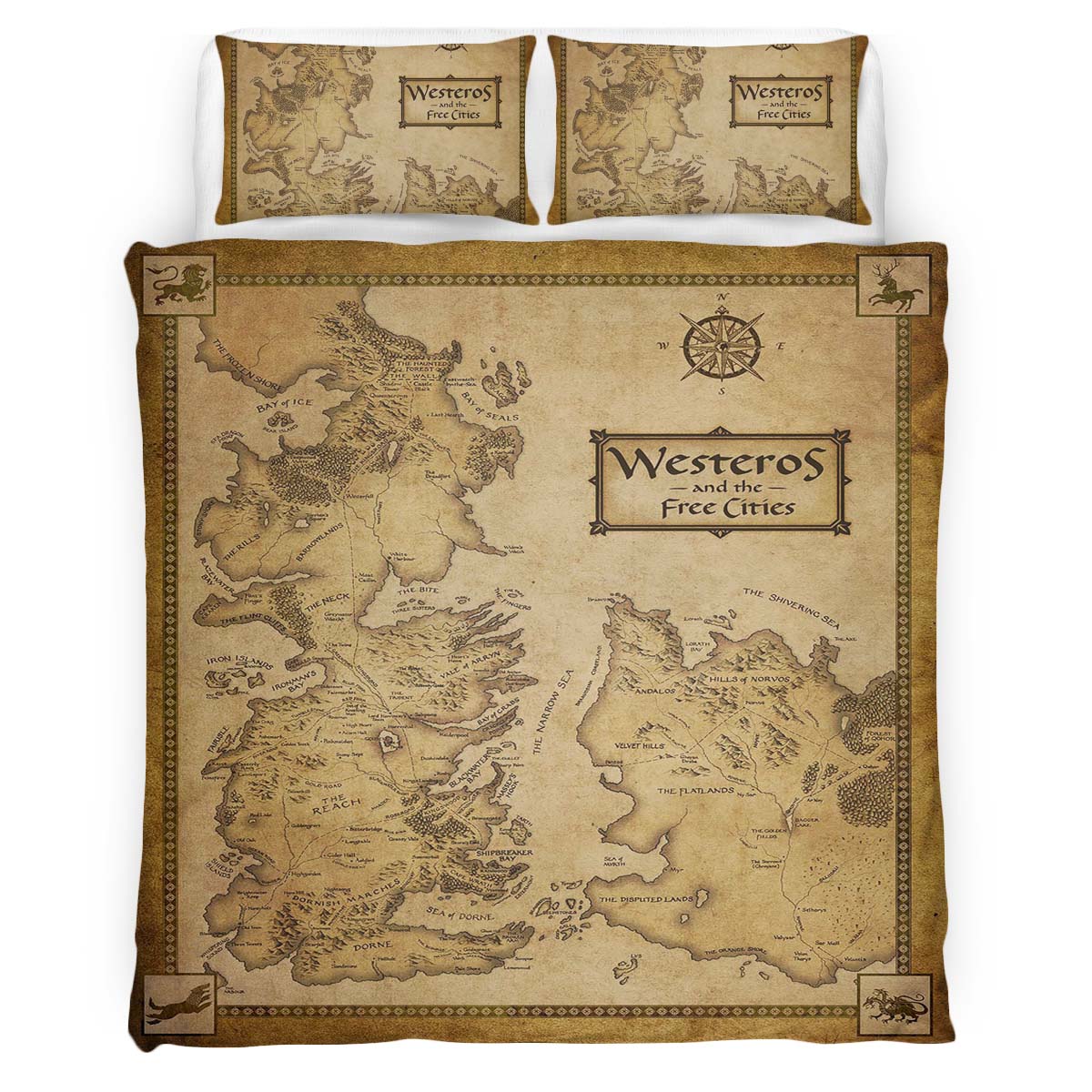 Game of Thrones Map 02 Duvet Cover