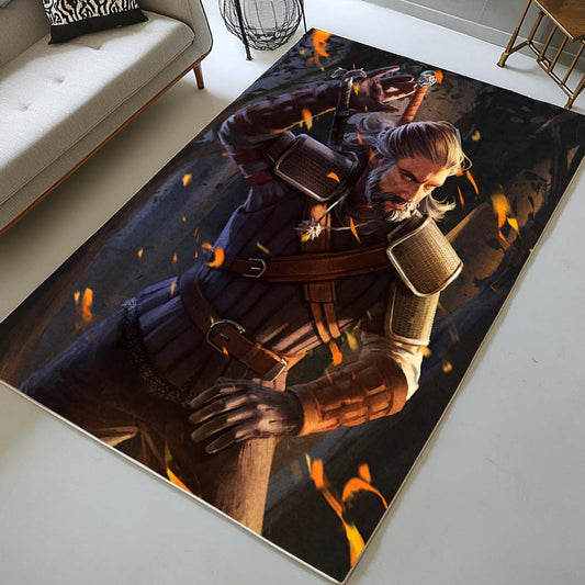 Geralt The Witcher 3 Wild Hunt Game Rug