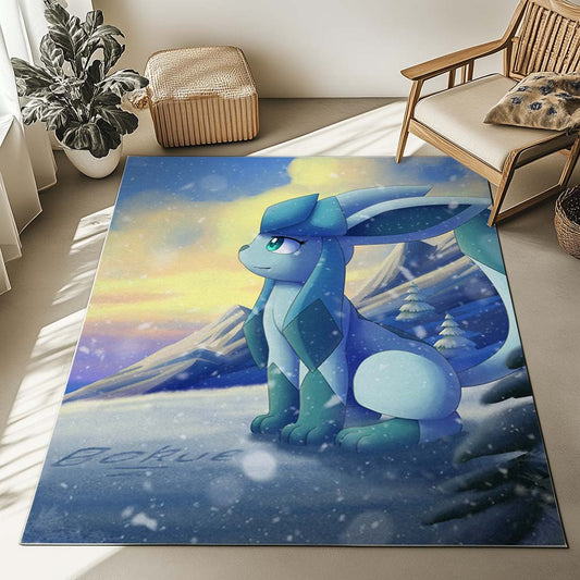 Glaceon Pokemon 9 Rug