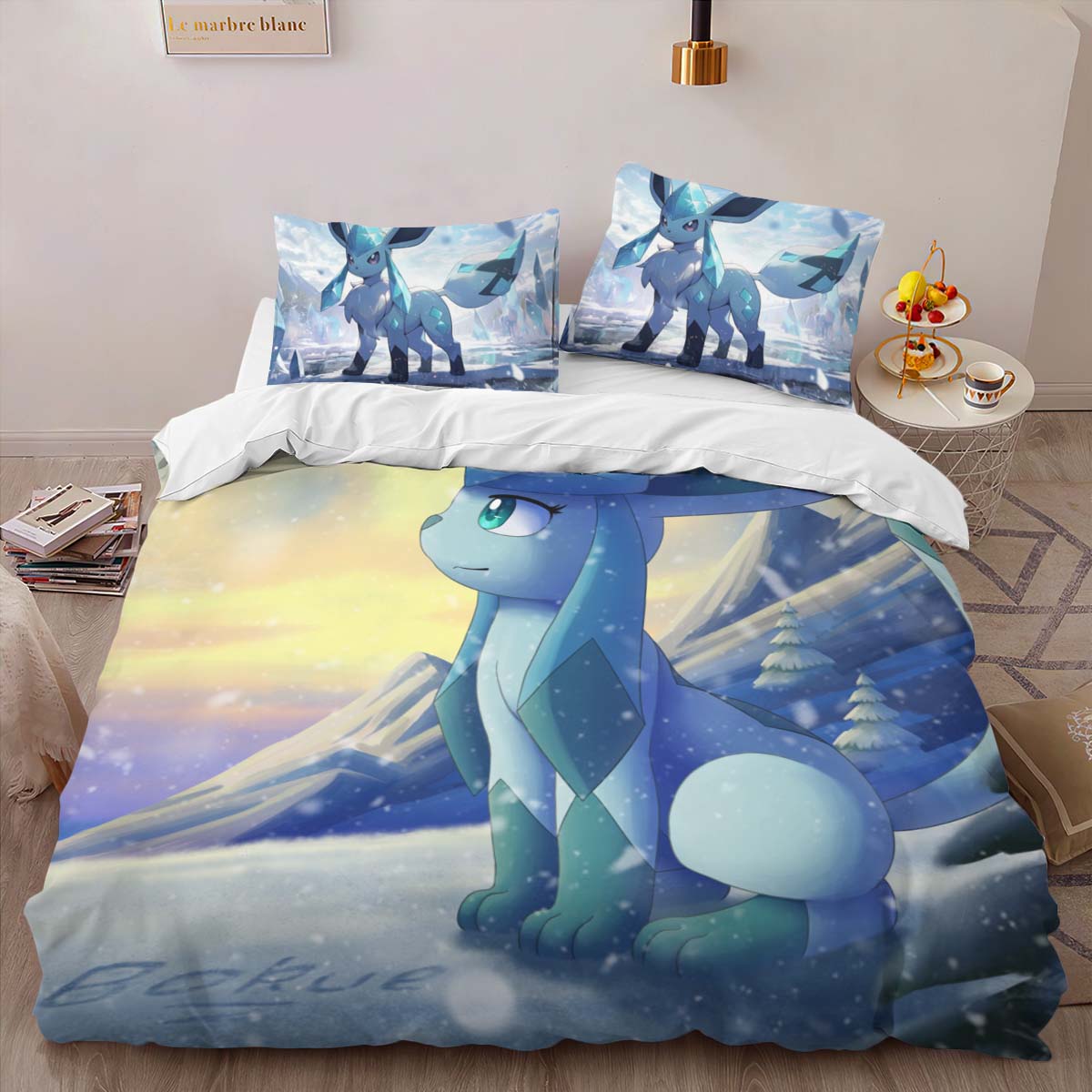 Glaceon Pokemon 9 Duvet Cover 2