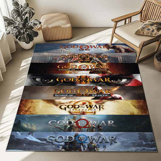 God of War Logo Art Rug