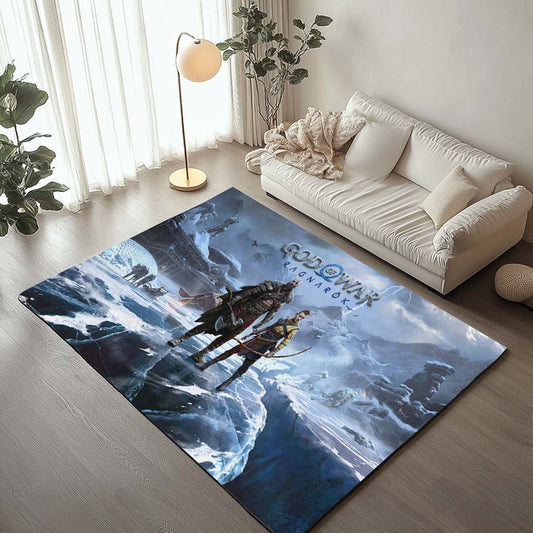 God of War Ragnarok Ghost of Sparta and Loki Rug