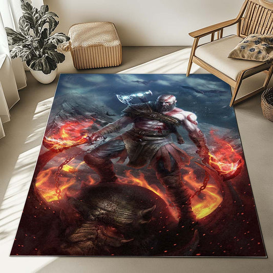 God of War Ragnarok Kratos Fight 2 Rug