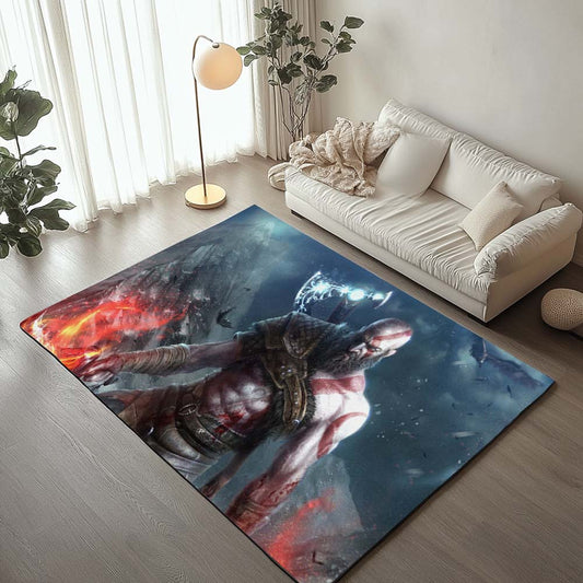 God of War Ragnarok Kratos Ghost of Sparta 2 Rug