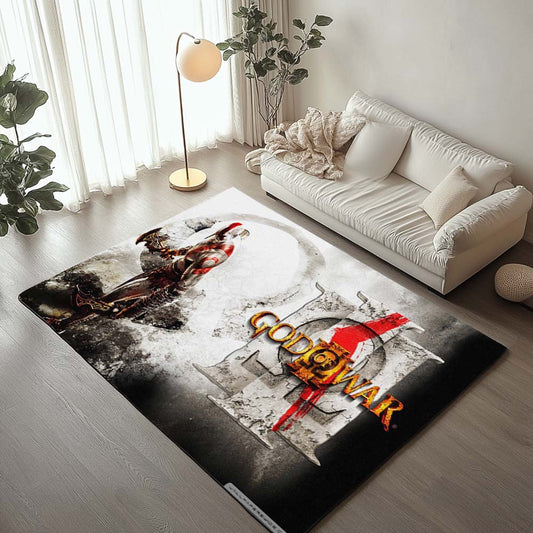 God of War Ragnarok Kratos Ghost of Sparta 3 Rug