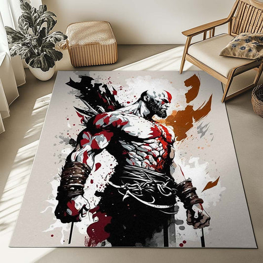 God of War Ragnarok Kratos Ghost of Sparta 4 Rug