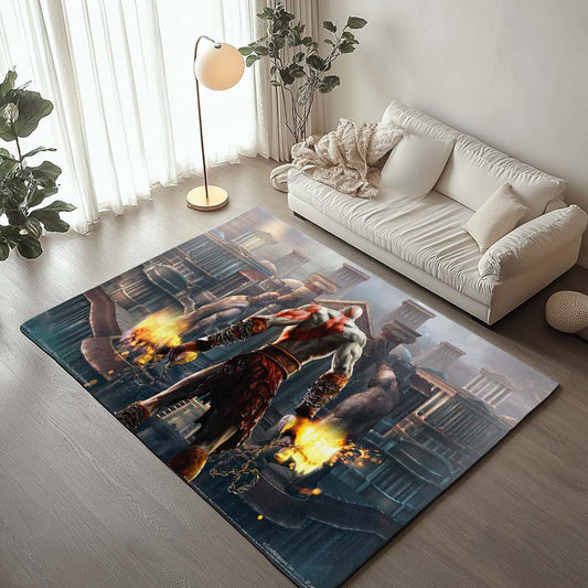 God of War Ragnarok Kratos Ghost of Sparta 6 Rug