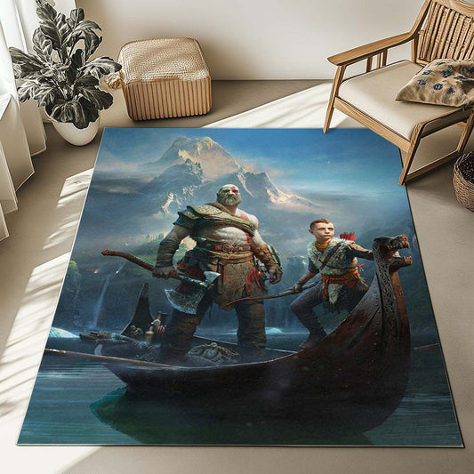 God of War Ragnarok Kratos Loki Rug