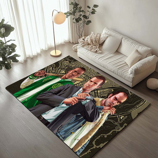 Grand Theft Auto GTA 5 Michael De Santa Trevor Philips Carl Johnson Rug