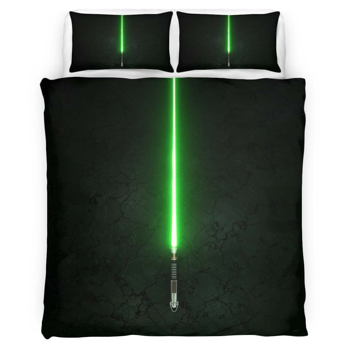 Green Lightsaber Star Wars Duvet Cover