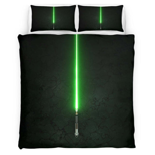 Green Lightsaber Star Wars Duvet Cover