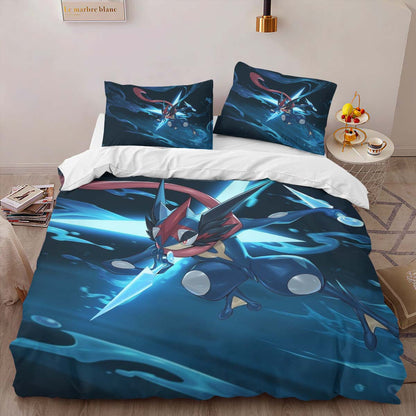 Greninja The Stealthy Water Pokémon Duvet Cover 2