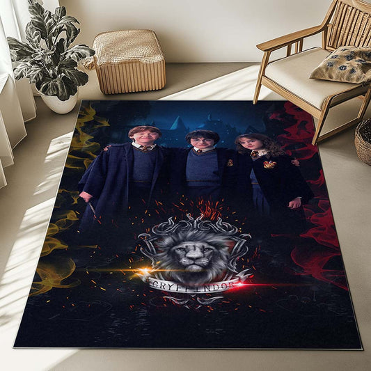 Gryffindor Harry Potter Characteres Rug