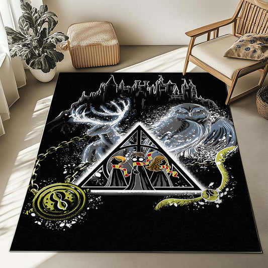 Harry Potter Always Symbol and Owl Rug