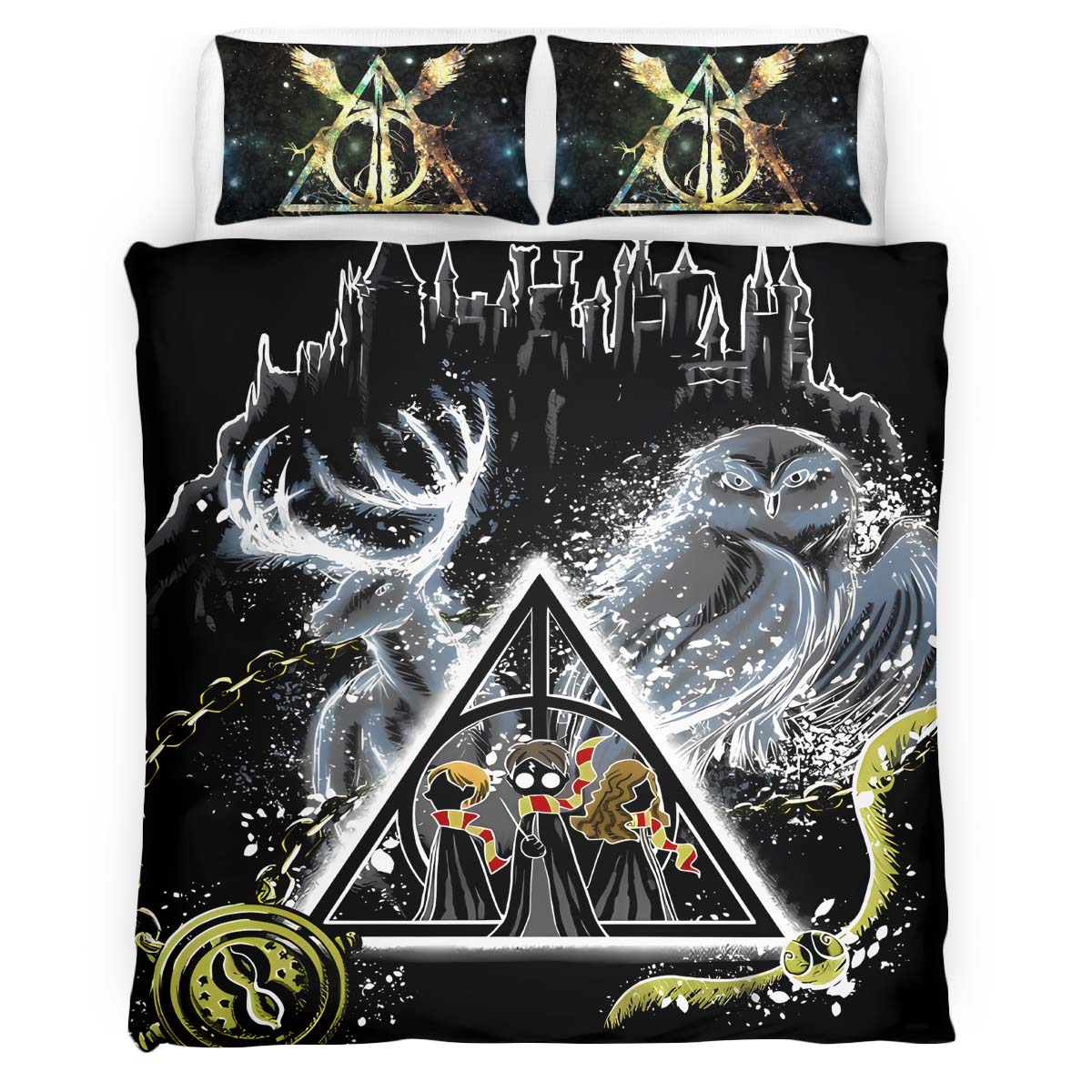 Harry Potter Always Symbol and Owl Duvet Cover