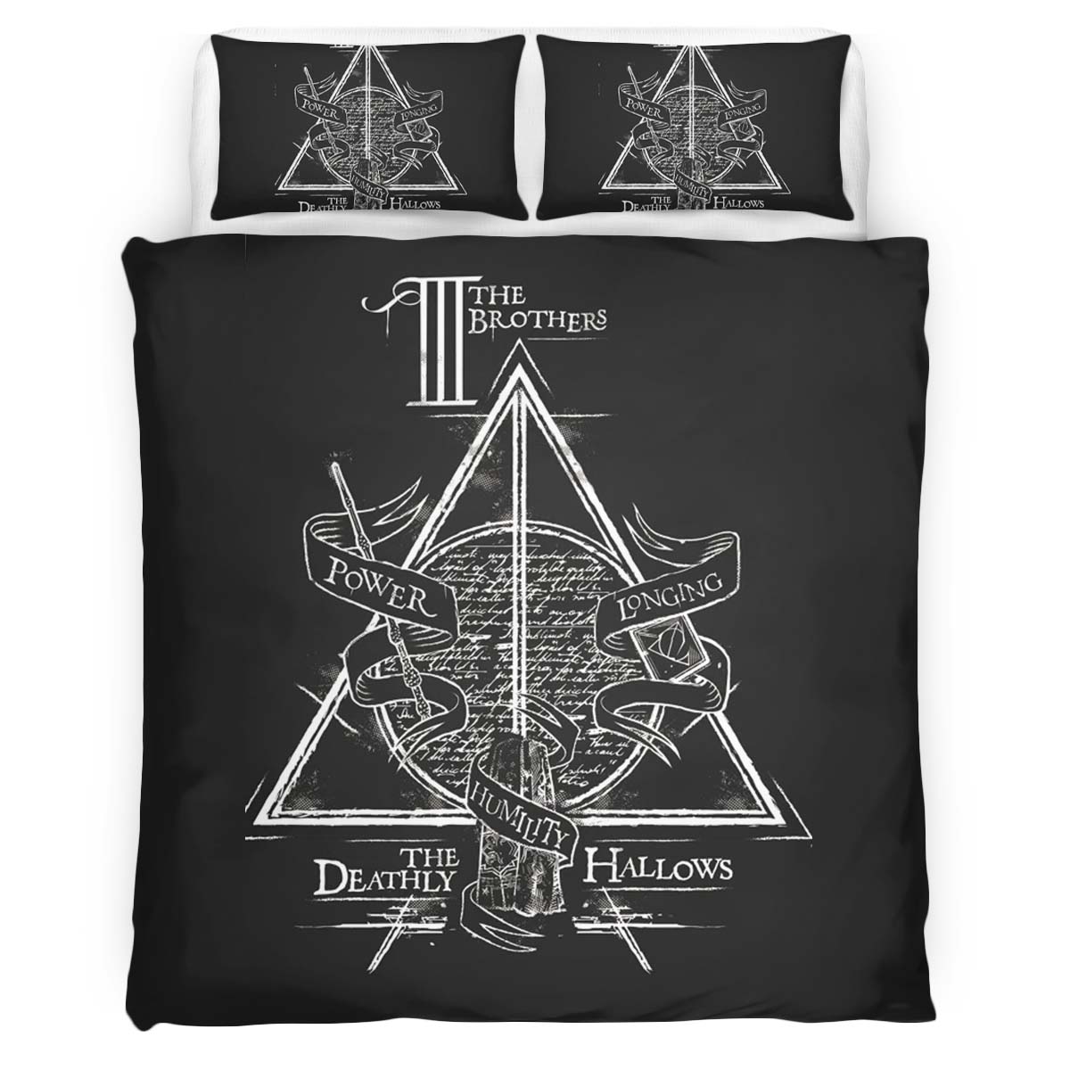 Harry Potter Deathly Hallows the Brothers Duvet Cover